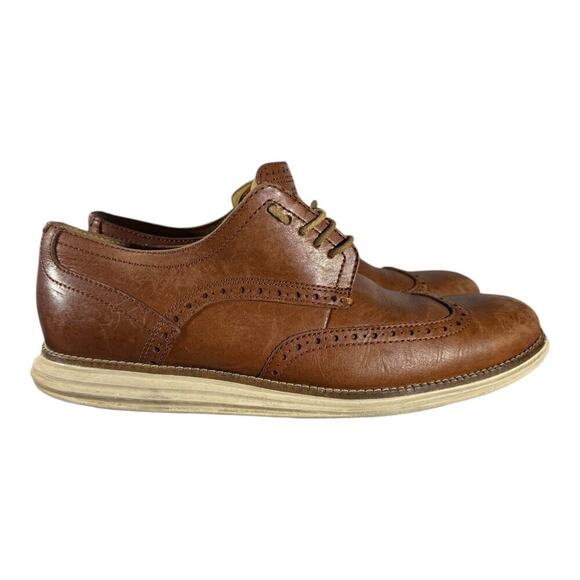 Cole Haan Men’s Original Grand Brown Leather Wing Tip Oxfords Shoes Size 10 M main image 6